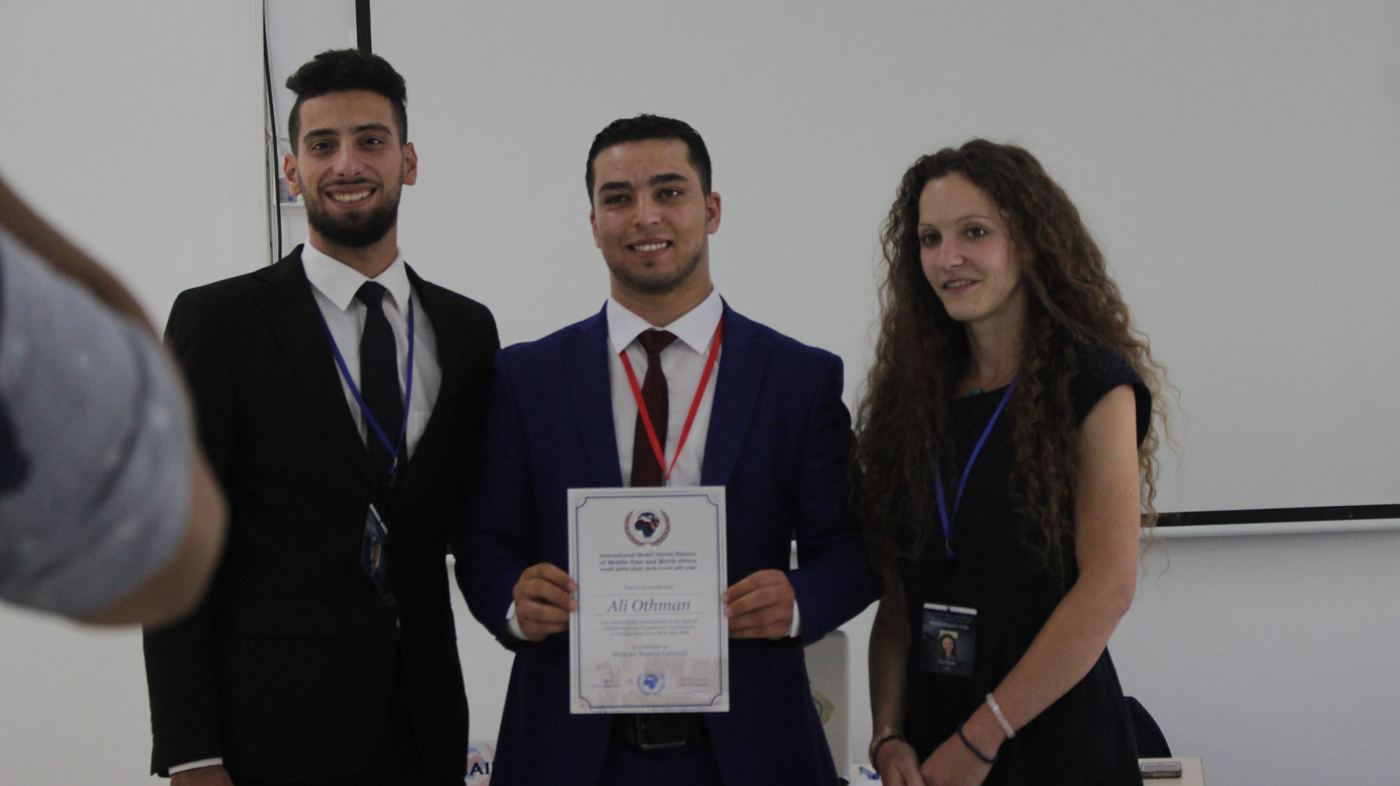 A participant receiving a certificate