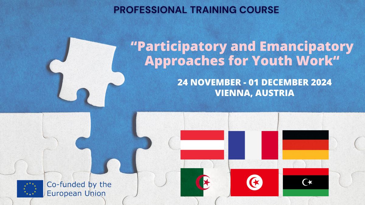 Cover of the Participatory and Emancipatory Approaches training course, 2024