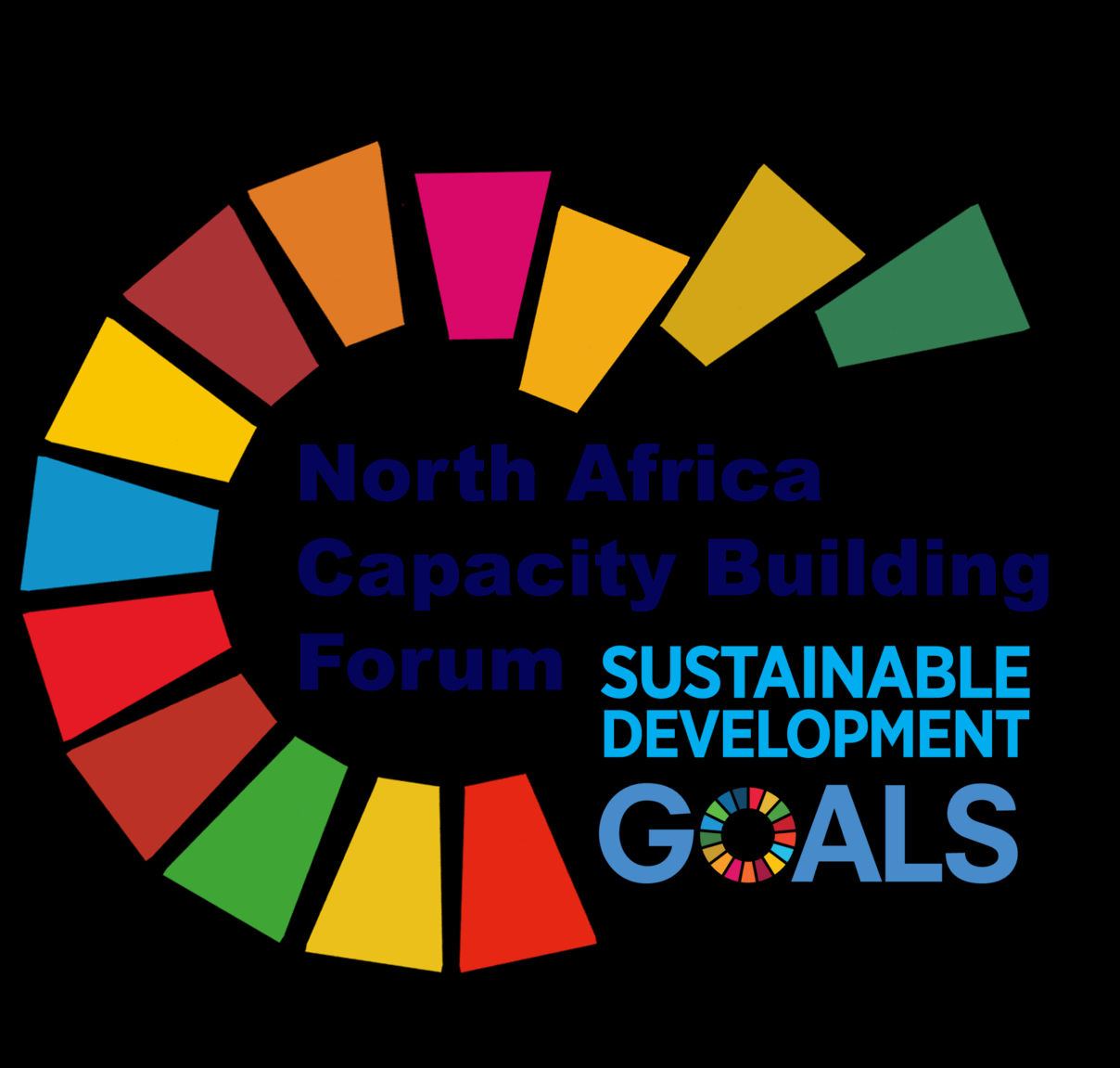 North Africa Capacity Building Forum logo with the Sustainable Development Goals wheel
